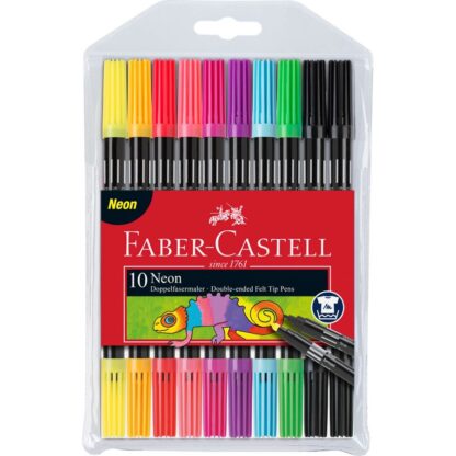 Набір фломастерів Fibre-Tip «Neon» 10 кольорів Faber-Castell 151109