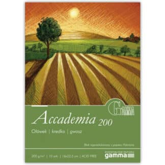 А2001622К10 Склейка для малювання Gamma Accademia 16х22,5 см 10 аркушів 200 г/м.кв., проклейка